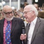 The Nobel Prize in Physics 2013 François Englert (left) and Peter Higgs at CERN on 4 July 2012, on the occasion of the announcement of the discovery of a Higgs boson by the ATLAS and CMS experiments (Image: Maximilien Brice/CERN)